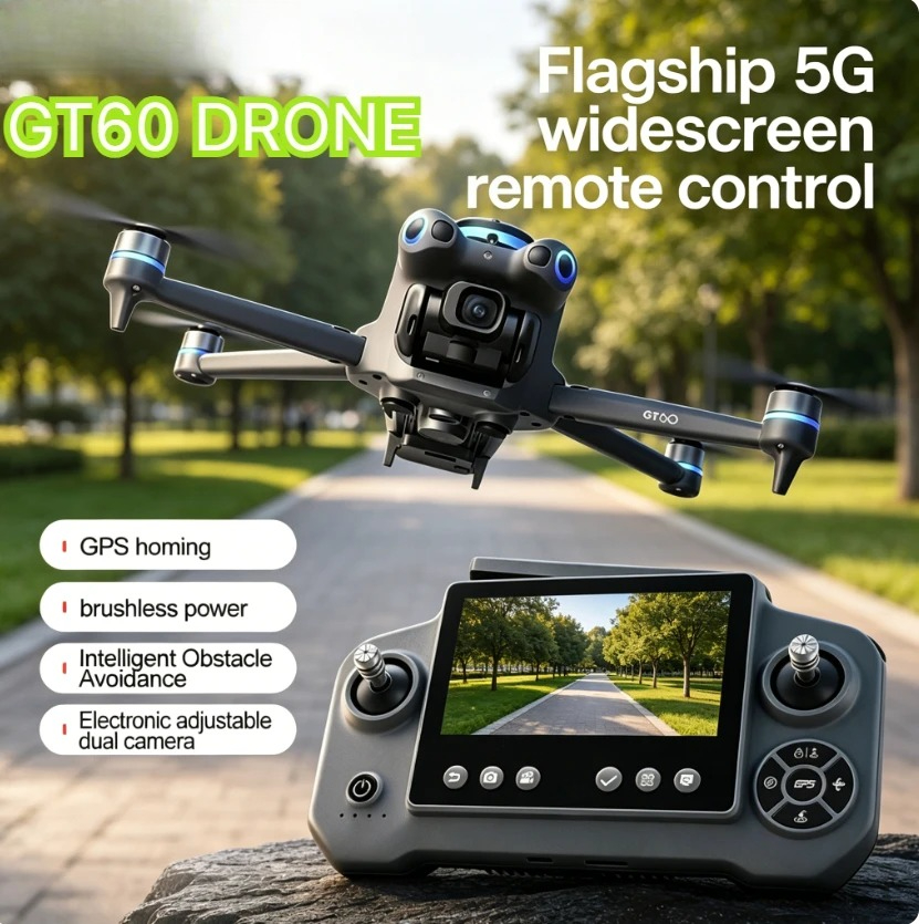 Drone Mapping - โดรน GT60 GPS แบบพับได้ หน้าจอ 4.3