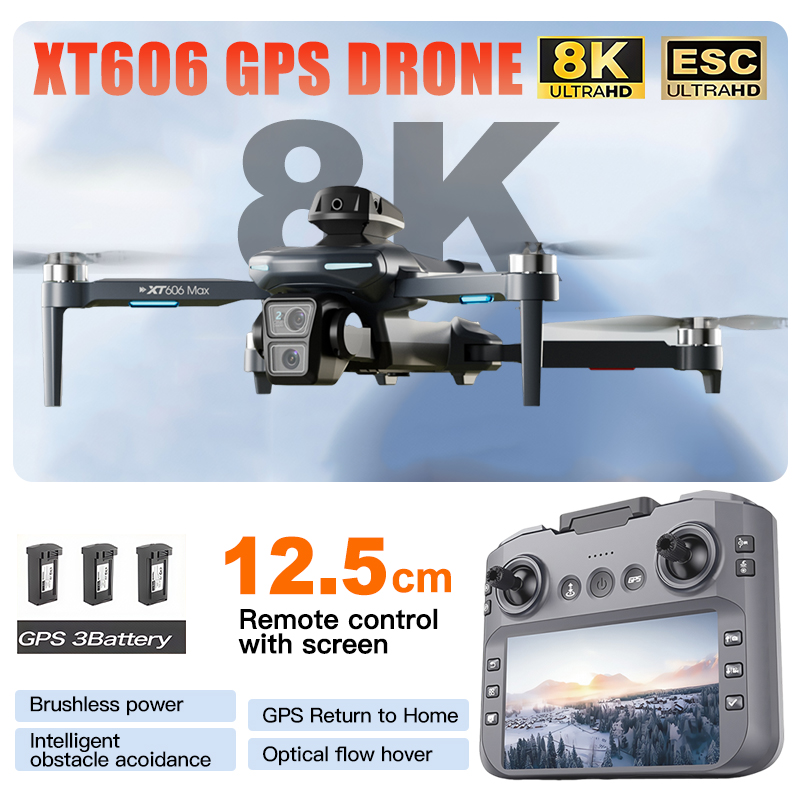 โดรน XT606 MAX 3 แบตเตอรี่ กล้ - Drone Surveying บทวิจารณ์และราคา
